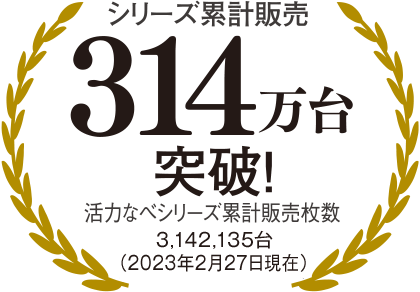 シリーズ累計販売　314万台突破！