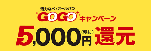 5,000円（税抜）還元！