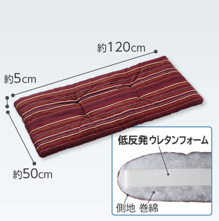 低反発ソファパッド（赤系）