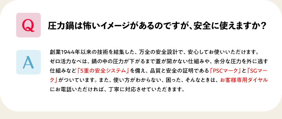 ゼロ活力なべ　よくあるご質問