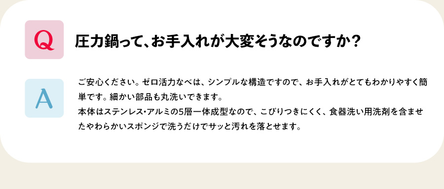 ゼロ活力なべ　よくあるご質問