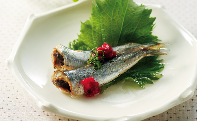 イワシの梅じそドレッシング煮