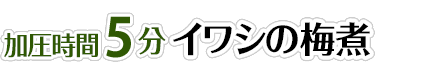 【加圧時間5分】イワシの梅煮