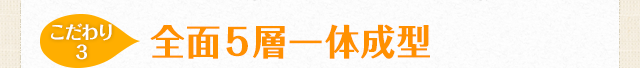 【こだわり3】全面5層一体成型