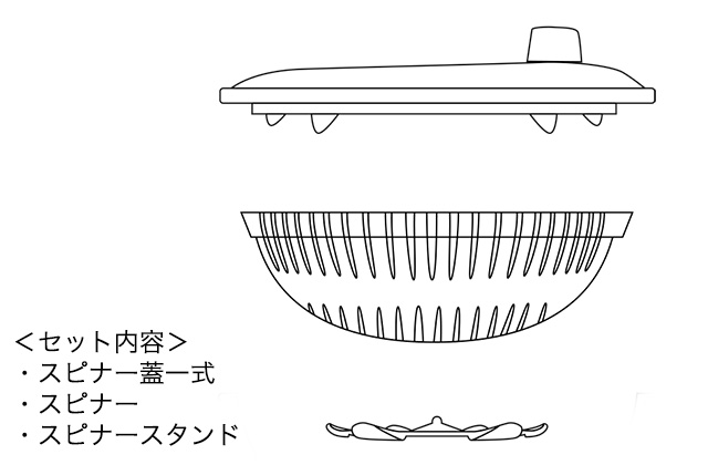 アサヒ軽金属 サラダボウル スピナー セット 真空